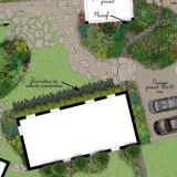 Creapaysage - Plan de masse d'un réaménagement complet d'un jardin sur Ploemeur (Morbihan)